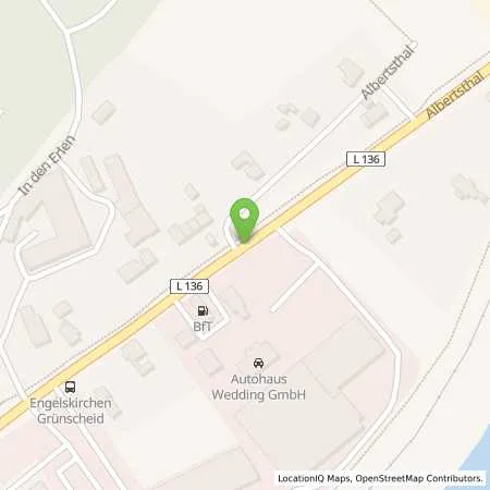 Standortübersicht der Tankstelle BFT Tankstelle Wedding in 51766 Engelskirchen