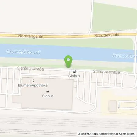 Standortübersicht der Tankstelle Globus Tankstelle in 84453 Mühldorf