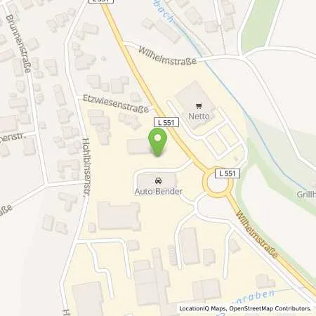 Standortübersicht der Tankstelle Auto-Bender GmbH in 74918 Angelbachtal