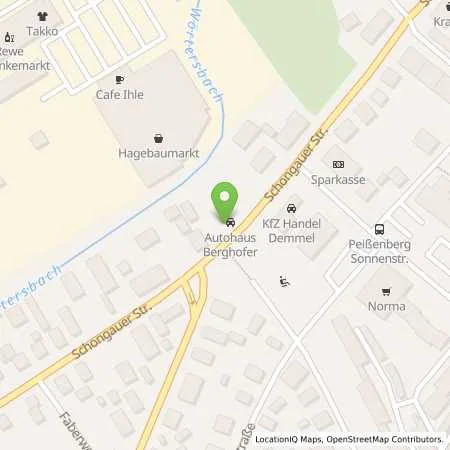 Standortübersicht der Tankstelle Autohaus Berghofer in 82380 Peißenberg