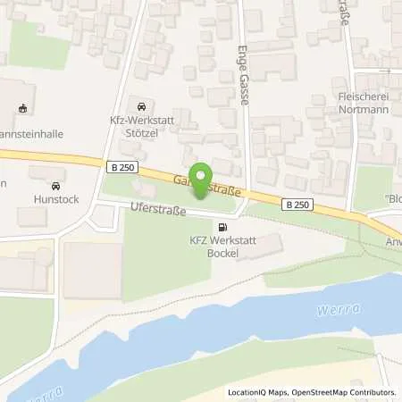 Standortübersicht der Tankstelle Kfz-Werkstatt Gerd Bockel in 99830 Treffurt