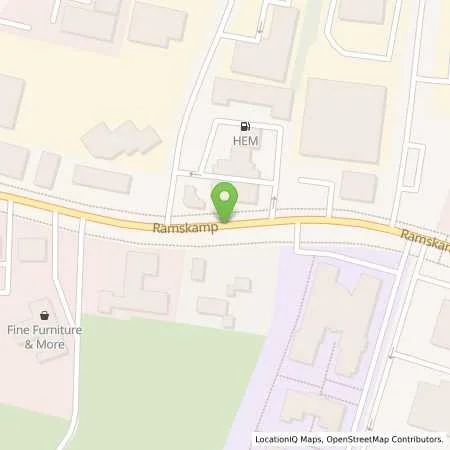 Standortübersicht der Tankstelle HEM Station Achim Schulz in 25337 Elmshorn