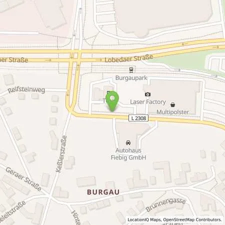 Standortübersicht der Tankstelle Total Station - Anzhela Wittig in 07745 Jena-Burgau