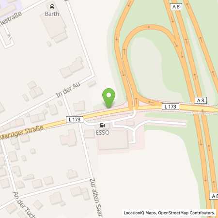 Standortübersicht der Autogas (LPG) Tankstelle: Esso Station Kremmer in 66663, Merzig-Hilbringen
