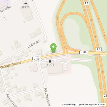 Standortübersicht der Tankstelle Esso Station Kremmer in 66663 Merzig (Hilbringen)