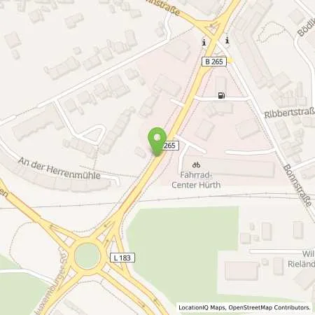 Standortübersicht der Tankstelle B + K Automobile GmbH in 50354 Hürth