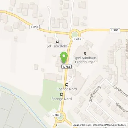 Standortübersicht der Tankstelle Aral Station Günter Oldenbürger in 32139 Spenge