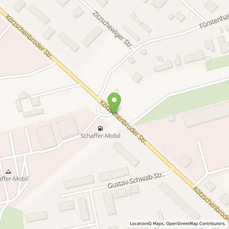 Standortübersicht der Tankstelle Schaffer Mobile in 01139 Dresden-Kaditz