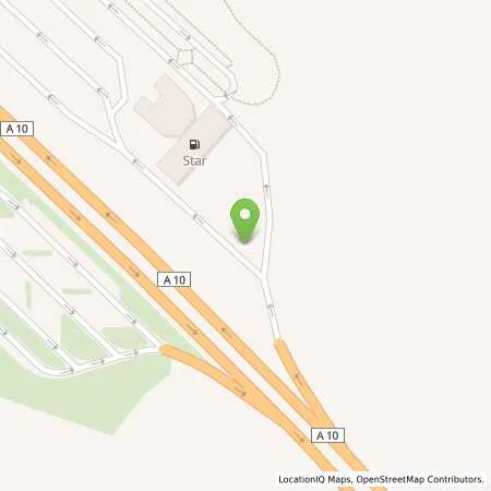 Standortübersicht der Tankstelle BAB-Tankstelle Seeberg Ost (Star) in 15345 Altlandsberg