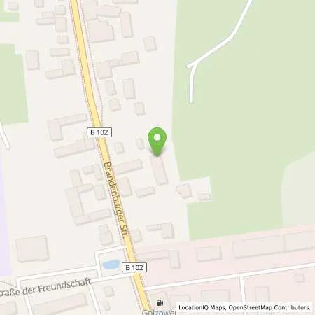 Standortübersicht der Tankstelle Golzower Tankservice Center GmbH in 14778 Golzow