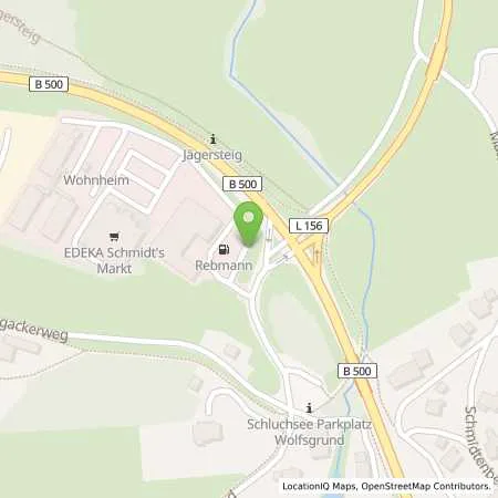 Standortübersicht der Tankstelle Autohaus Bernd Rebmann (Subaru) in 79859 Schluchsee