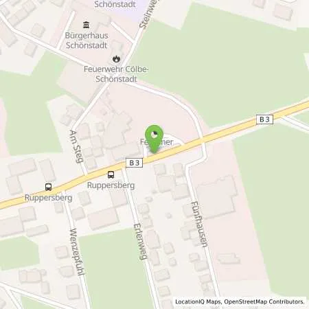 Standortübersicht der Tankstelle Tankstelle Andreas Feussner GmbH & Co. KG in 35091 Cölbe (Schönstadt)