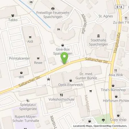 Standortübersicht der Tankstelle Oskar Burger GmbH & Co. KG in 78548 Spaichingen