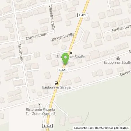 Standortübersicht der Tankstelle Esso Station Georg Bauer in 55257 Budenheim