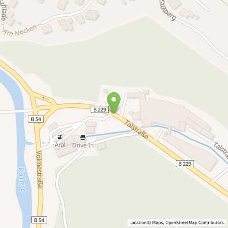 Standortübersicht der Autogas (LPG) Tankstelle: Aral Tankstelle Brügge in 58515, Lüdenscheid-Brügge