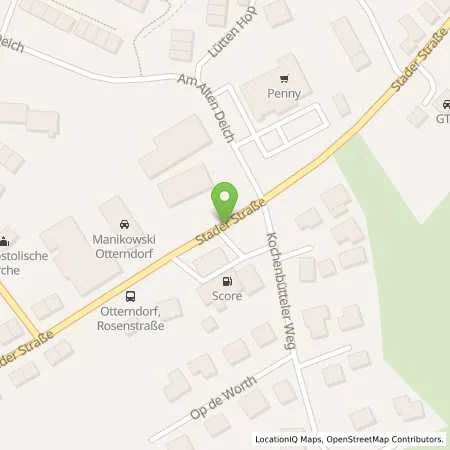 Standortübersicht der Tankstelle Esso Station Sven Friedrichs in 21762 Otterndorf