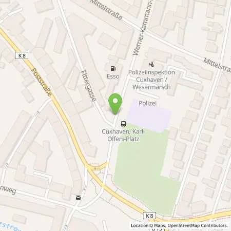 Standortübersicht der Tankstelle Esso Station Rainer van Bargen in 27472 Cuxhaven