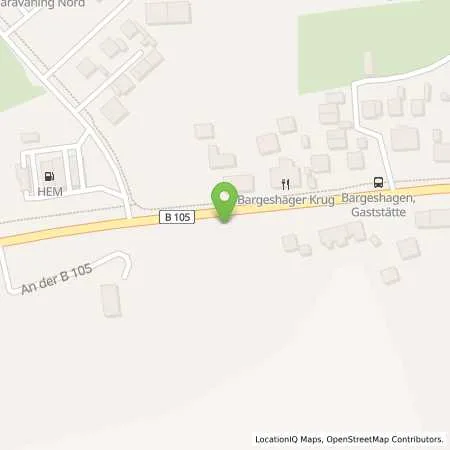 Standortübersicht der Tankstelle HEM Tankstelle in 18211 Admannshagen-Bargeshagen