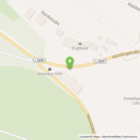 Standortübersicht der Tankstelle Autohaus Orth in 64750 Lützelbach