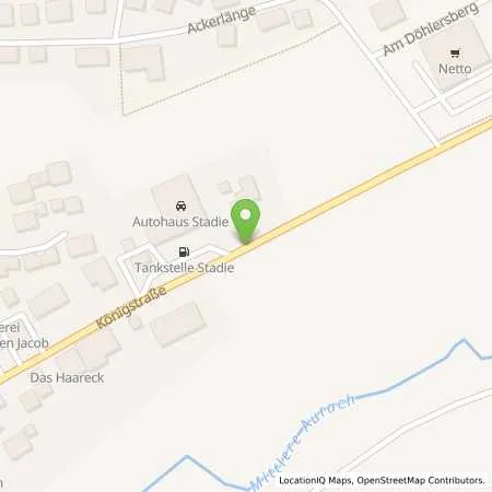 Standortübersicht der Tankstelle Freie Tankstelle Autohaus Stadie GmbH in 91086 Aurachtal (Münchaurach)