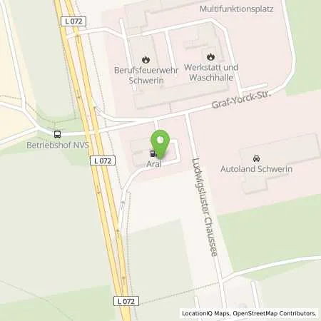 Standortübersicht der Tankstelle Aral Tankstelle in 19061 Schwerin