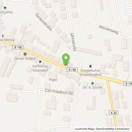 Standortübersicht der Tankstelle OIL! Mineralöltankstelle Kfz-Landmaschinen Service GmbH in 17252 Mirow