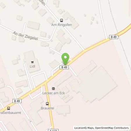 Standortübersicht der Tankstelle Esso-Station Joachim Hoyer in 36304 Alsfeld