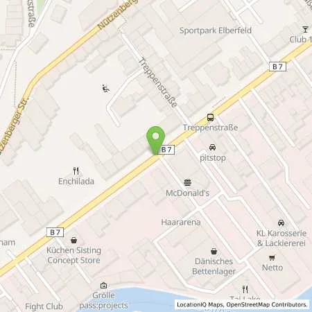 Standortübersicht der Tankstelle Markant Tankstelle in 42117 Wuppertal