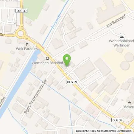 Standortübersicht der Tankstelle Esso Station Karl Klein in 86637 Wertingen