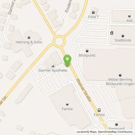 Standortübersicht der Tankstelle SB / Q1 Tankstelle Eckart in 49809 Lingen