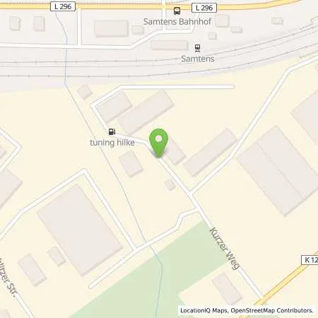 Standortübersicht der Tankstelle Tuning Hilke in 18573 Samtens