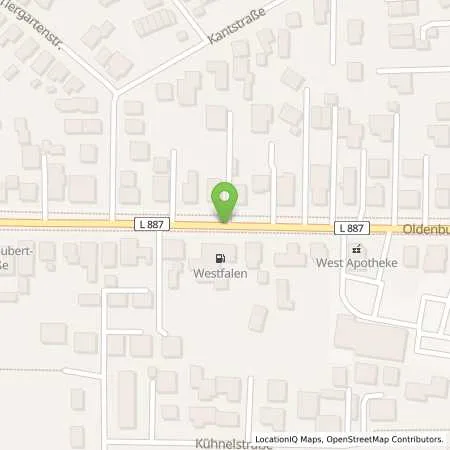 Standortübersicht der Tankstelle Westfalen-Tankstelle Jens Gulau in 27753 Delmenhorst