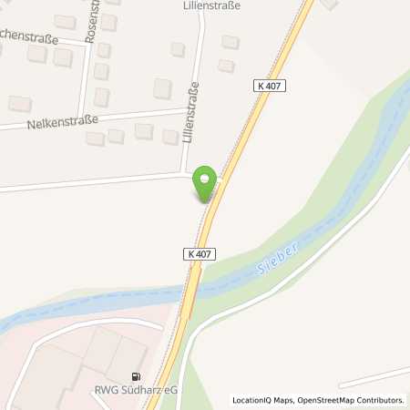 Standortübersicht der Autogas (LPG) Tankstelle: RWG Südharz eG in 37412, Elbingerode