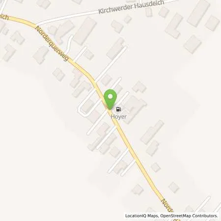 Standortübersicht der Tankstelle Hoyer Tank-Treff in 21037 Hamburg (Kirchwerder)