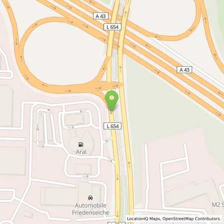 Standortübersicht der Tankstelle Aral Station in 44805 Bochum-Gerthe