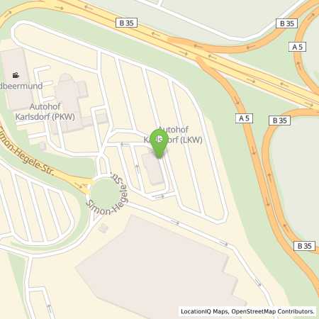 Standortübersicht der Autogas (LPG) Tankstelle: Autohof Karlsdorf in 76689, Karlsdorf-Neuthard