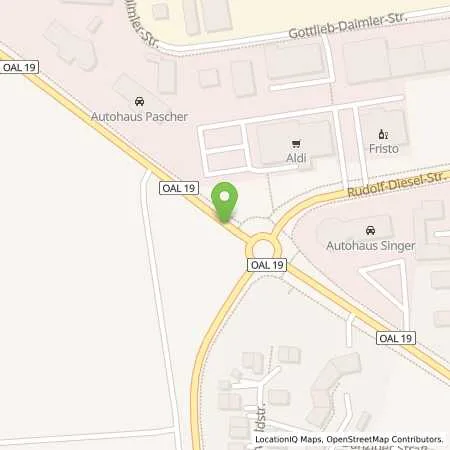 Standortübersicht der Tankstelle Opel Pascher e. K. in 86807 Buchloe