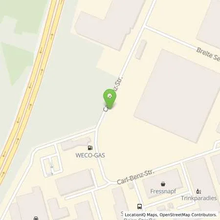 Standortübersicht der Tankstelle WECO-GAS GmbH & Co. KG in 74889 Sinsheim