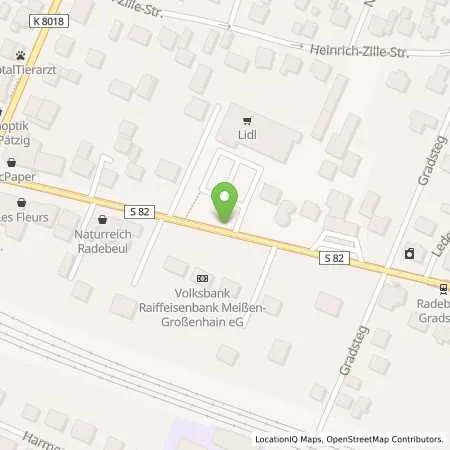 Standortübersicht der Tankstelle OIL!-Lößnitz-Tank in 01445 Radebeul