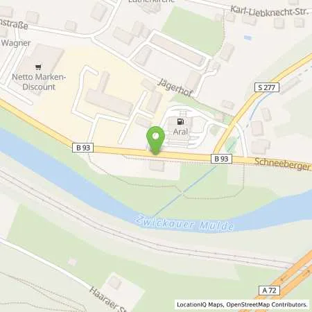 Standortübersicht der Tankstelle Kati Mahler in 08112 Wilkau-Haßlau