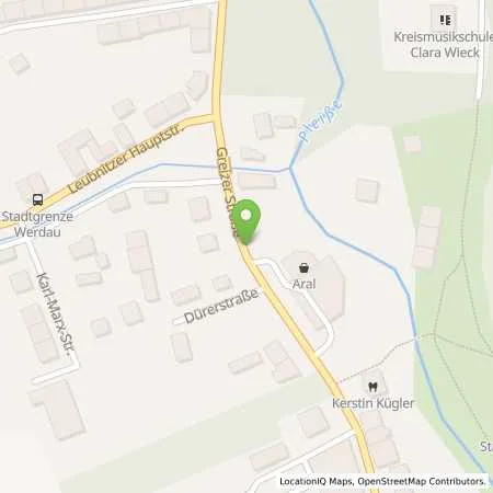 Standortübersicht der Tankstelle ARAL Tankstelle in 08412 Werdau