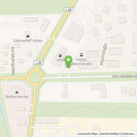 Standortübersicht der Tankstelle HEM-Tankstelle in 16727 Velten
