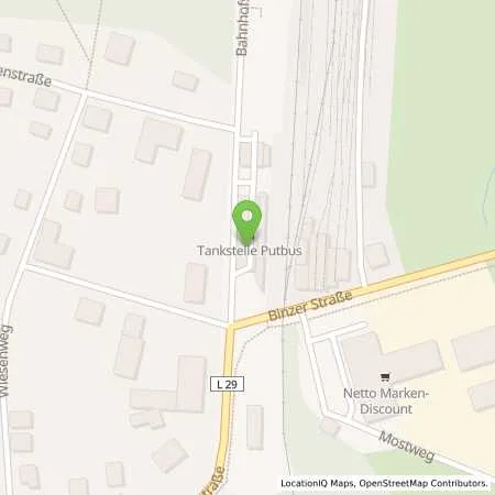 Standortübersicht der Tankstelle Freie Tankstelle in 18581 Putbus