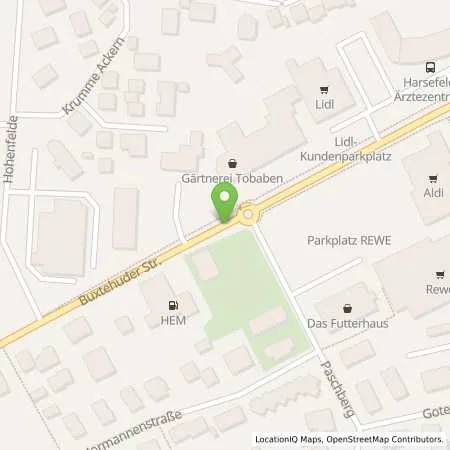 Standortübersicht der Tankstelle HEM-Tankstelle in 21698 Harsefeld
