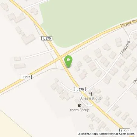 Standortübersicht der Tankstelle TEAM Autohof Tankstelle in 24966 Sörup