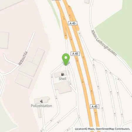 Standortübersicht der Tankstelle BAB-Tankstelle Sauerland West (Shell) in 58513 Lüdenscheid