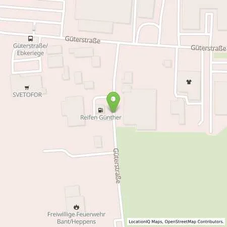 Standortübersicht der Tankstelle Reifen Günther in 26389 Wilhelmshaven