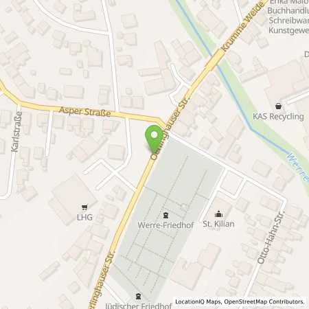 Standortübersicht der Tankstelle Raiffeisen Lippe-Weser AG (Tankautomat, EC, Geldschein) in 32108 Bad Salzuflen (Schötmar)