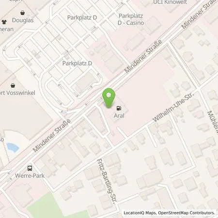 Standortübersicht der Tankstelle Aral Tankstelle Karin Lacour in 32547 Bad Oeynhausen