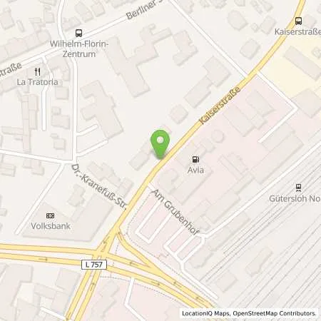 Standortübersicht der Tankstelle AVIA Tankstelle in 33330 Gütersloh